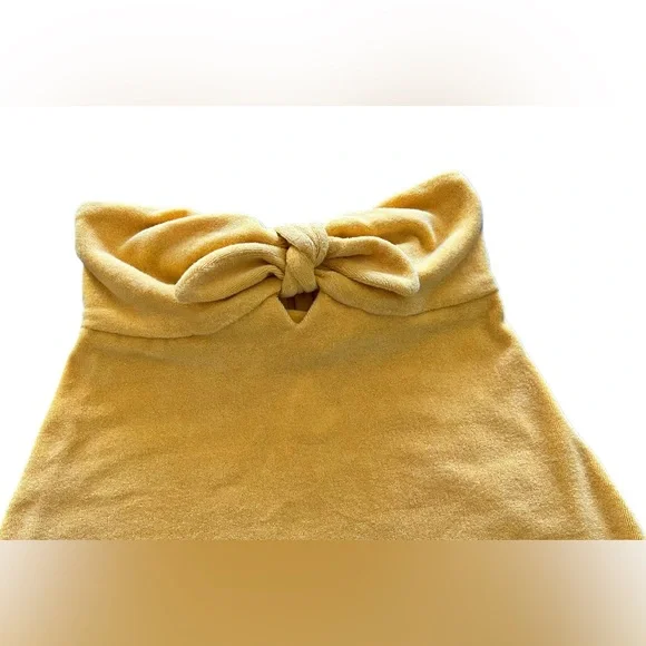 ❌SOLD❌Zimmermann Jeannie Terry Strapless Mustard Cotton-Blend Midi Dress Size XS - Picture 14 of 16